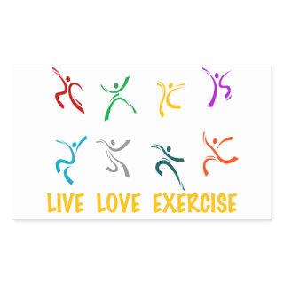 Live Love Exercise Stickers