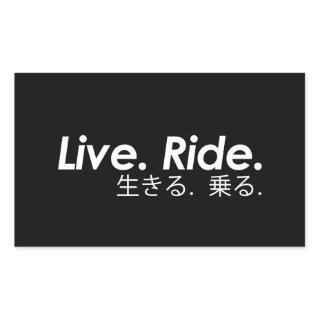 Live. Ride. Rectangular Sticker