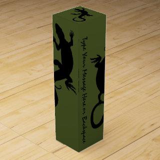 Lizard Wine Box Personalize Lizard Reptile Art Box