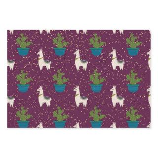 Llama, Catcus and Stars on Purple  Sheets