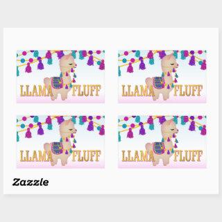 LLAMA FLUFF Cute Rectangular Sticker