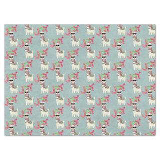 Llama wearing a Santa Hat and Sunglasses Joy Tissue Paper