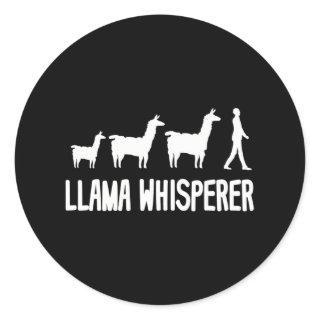 llamas lama alpaca keeper llama whisperer llama classic round sticker