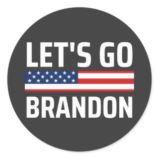 Llets go brandon chant joe biden classic round sticker