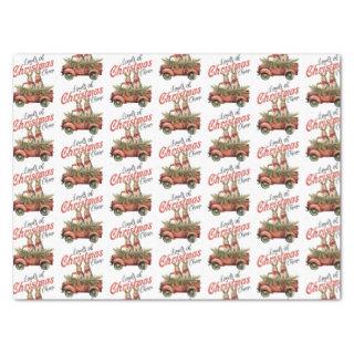 Loads of Christmas Cheer Rabbits in Red Truck Tissue Paper