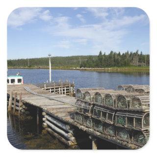 Lobster Boat, Mushaboom, Nova Scotia, Canada Square Sticker