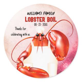 Lobster Chef Seafood Theme Classic Round Sticker