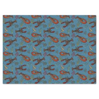 Lobsters in the Sea Pattern Illustrated Tissue Paper