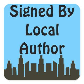 Local Author Autographed Skyline Promo Square Sticker