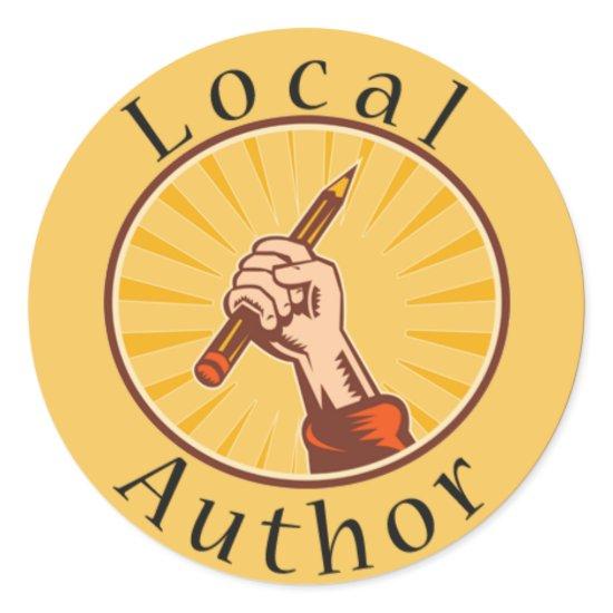 Local Author Round Book Cover Sticker