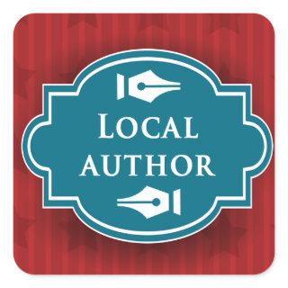 Local Author Square Book Cover Sticker