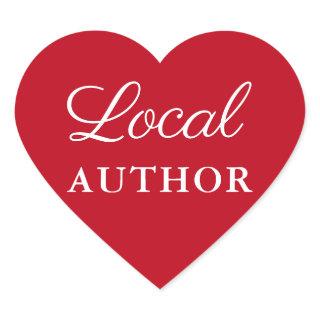 Local Author Writer Book Promo Red Heart Heart Sticker