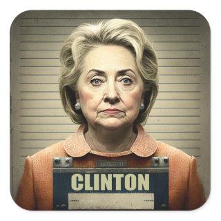 Lock Her Up! - Hillary Clinton Square Sticker