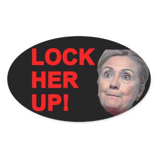 Lock Her Up Oval Sticker