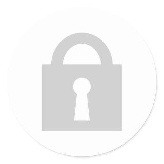 Lock. Top Secret or Confidential Icon. Classic Round Sticker