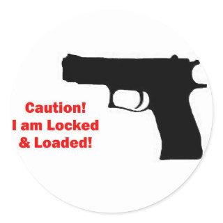 Locked and Loaded Classic Round Sticker