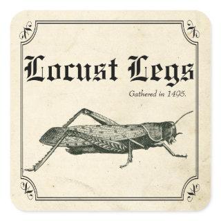 Locust Legs Antique Apothecary Square Sticker