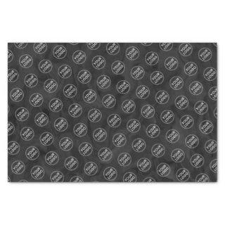 Logo dark marbled tissue paper business packaging