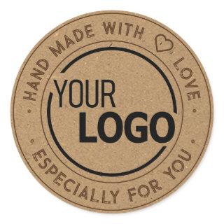 Logo Image Template Especially For You Kraft Paper Classic Round Sticker