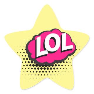 lol-acronym-laugh-out-loud-laughing star sticker