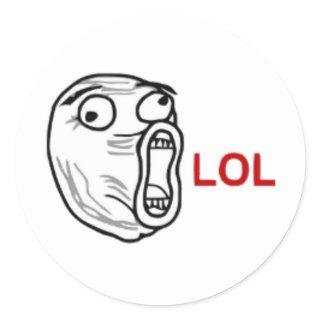 LOL Rage Face Classic Round Sticker