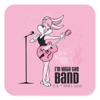 Lola Bunny I'm With The Band Square Sticker