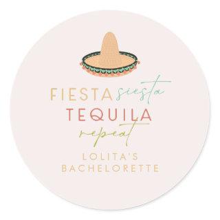 LOLITA Fiesta Siesta Tequila Bachelorette Favor Classic Round Sticker