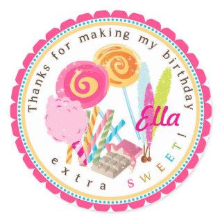 Lollipop Candy Land Birthday Stickers