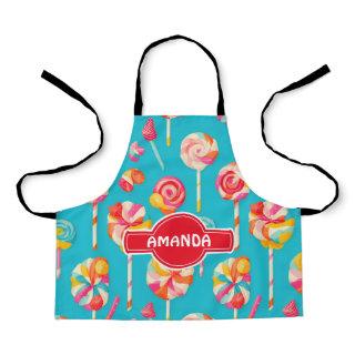 Lollipop Rainbow Colorful Personalized Pattern Apron