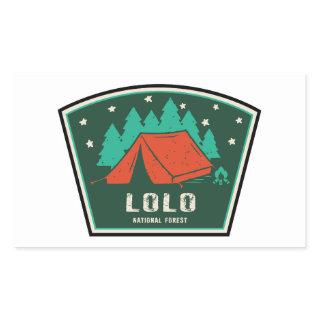 Lolo National Forest Montana Camping Rectangular Sticker