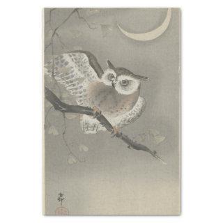 Long-Eared Owl in Ginkgo by Ohara Koson Tissue Paper