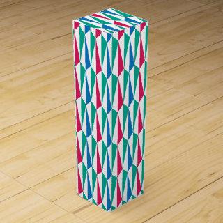 Long Triangles Art Deco Look Wine Gift Box