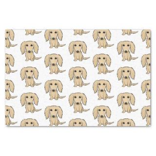 Longhaired Cream Dachshunds Pattern | Cute Dogs Tissue Paper