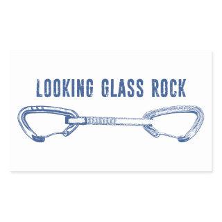 Looking Glass Rock Climbing Quickdraw Rectangular Sticker