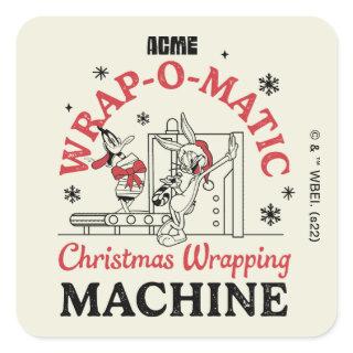 LOONEY TUNES™ | ACME Wrap-O-Matic Wrapping Machine Square Sticker