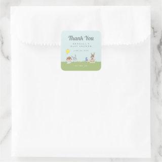 LOONEY TUNES™ Baby Shower Thank You Square Sticker