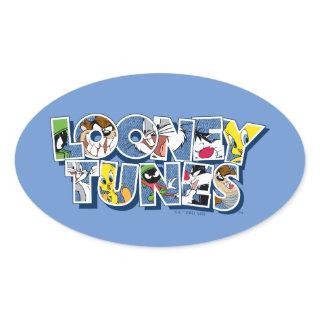 LOONEY TUNES™ Characters in Lettering Oval Sticker