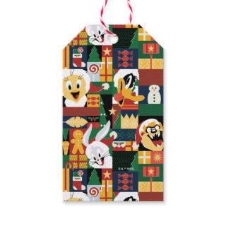 LOONEY TUNES™Holiday Block Pattern Gift Tags