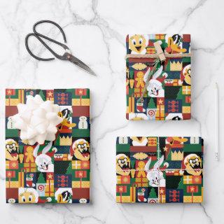 LOONEY TUNES™Holiday Block Pattern  Sheets