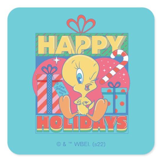 LOONEY TUNES™ | TWEETY™ Happy Holidays Square Sticker