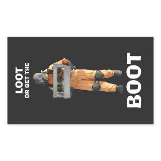 LOOT OR GET THE BOOT - Lethal Company decal Rectangular Sticker