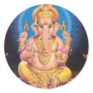 Lord Ganesh Round Sticker