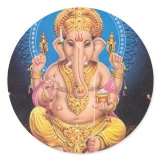 Lord Ganesh Round Sticker