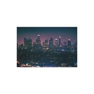 Los Angeles Skyline at Night Canvas Print