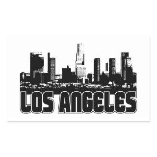 Los Angeles Skyline Rectangular Sticker