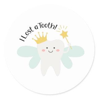 Lost A tooth Classic Round Sticker