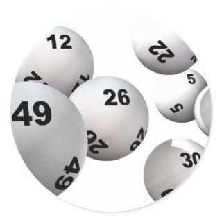 Lottery Balls Classic Round Sticker
