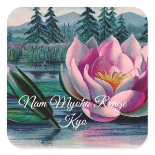 Lotus Nam Myoho Renge Kyo Buddhist Sticker
