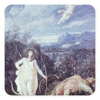 Louis XIV  as Apollo, Slayer of Python Square Sticker