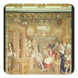 Louis XIV  receiving the Papal Legate Square Sticker
